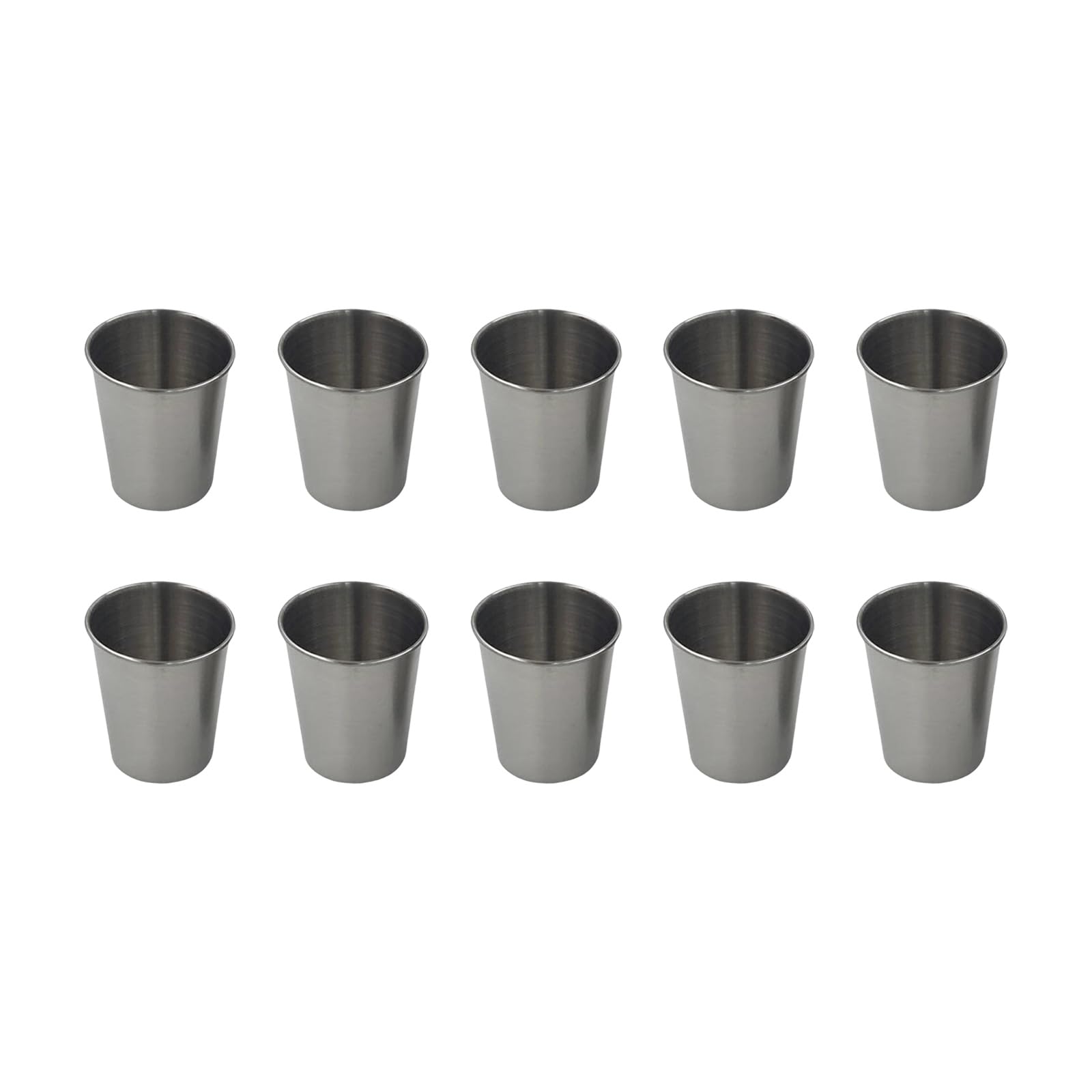 Tsophreniq 10pcs Stainless Steel Water Cups Portable and Easy to Use Beverage Cups for Daily and Outdoor Activity Rustproof Beverage Mugs