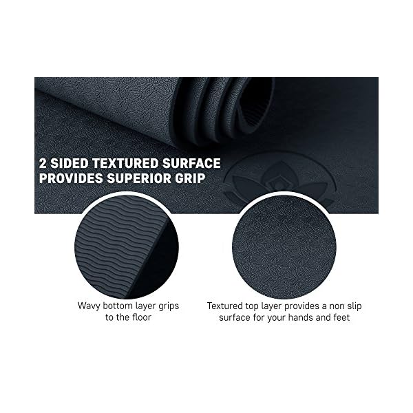 Clever-Yoga-Set-Complete-Beginners-7-Piece-Yoga-Kit-Includes-6mm-Thick-Yoga-Mat-2-Yoga-Blocks-Yoga-Strap-Mat-Towel-Hand-Towel-and-Carrying-Bag-for-Women-and-Men Yoga Gift For Women and Men - Mat Set Gray Kit 7PC - 6mm Large Yoga Mat, Yoga Mat Towel, 2 Yoga Blocks, Yoga Strap, Yoga Hand Towel with a Bag for Storage and Carrying - Great for Home or Travel