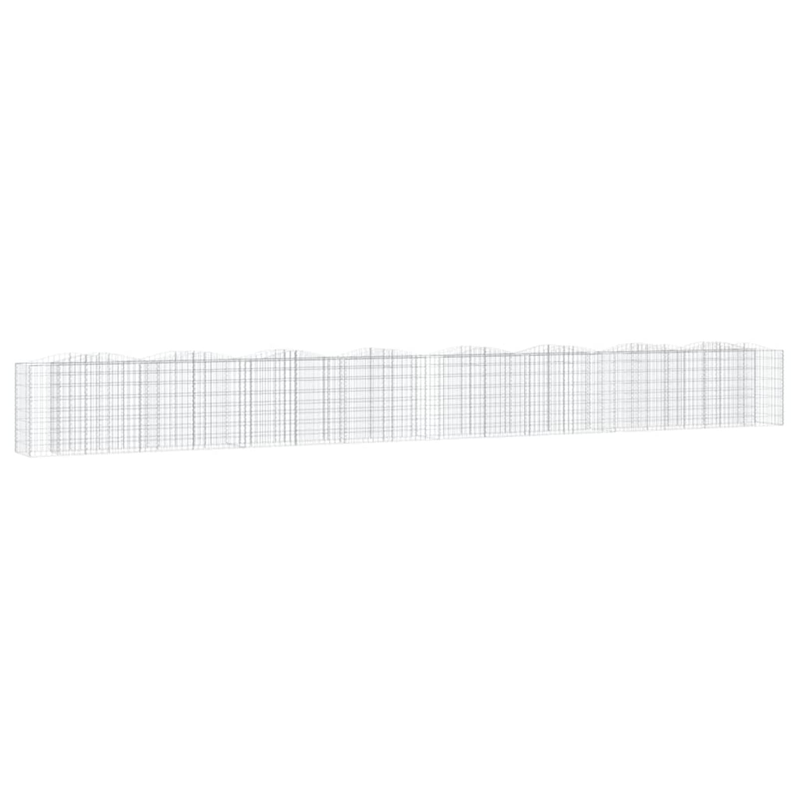 Homgoday Arriate de gaviones Forma Hierro galvanizado 800x50x100 cm, Arriate de Jardín Huerto Urbano Jardinera para Cultivar Plantas para Terraza Patio Verde