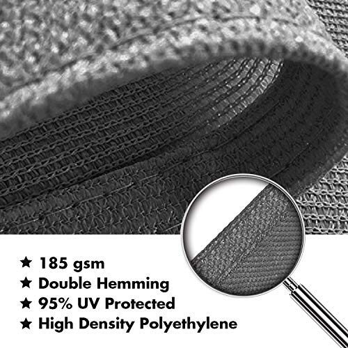 Image of KANAGAWA 12'x16' Sun Shade Sail Dark Gray Curved Rectangle