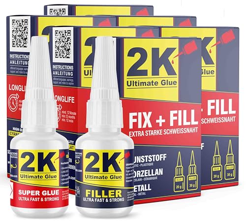 2K Ultimate Glue FIX + FILL Kleber (6 Sets)
