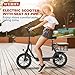 Electric Scooter, 350W/750W Motor, 8.5''/14''Tires, Top Speed 19/22 mph, Max 20/27/49 Miles Ranges, Adults Foldable E Scooter for Commuting, Outings, School (49miles-22MPH-Seat-Suspension)