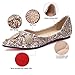 QXCXINGDY Flats for Women Pointed Toe Fashion Wedding Shoes Work Casual Slip-On Dress Shoes Women Comfortable Dressy Flat Apricot Size - 10.5