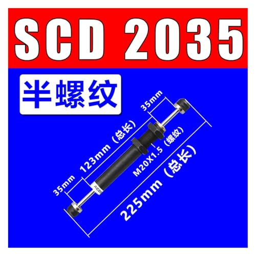 Amortisseur double tête SCD2035 vérin hydraulique butée - 3