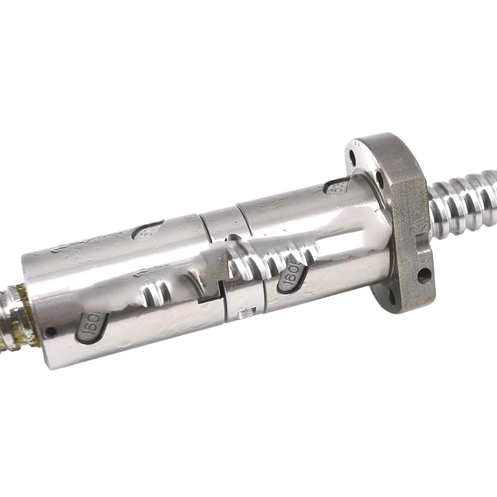 Metal Ball Screw nut C3 Ground Ball Screw DFI3205 OFU DFU 800 900mm Double Nut High Precision Flange CNC Parts R32 Lead 5mm Spindle(DFIR3205DGC3-900-P2)