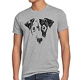 style3 Jack Russell Terrier T-Shirt Homme, Taille:3XL;Couleur:Gris chiné