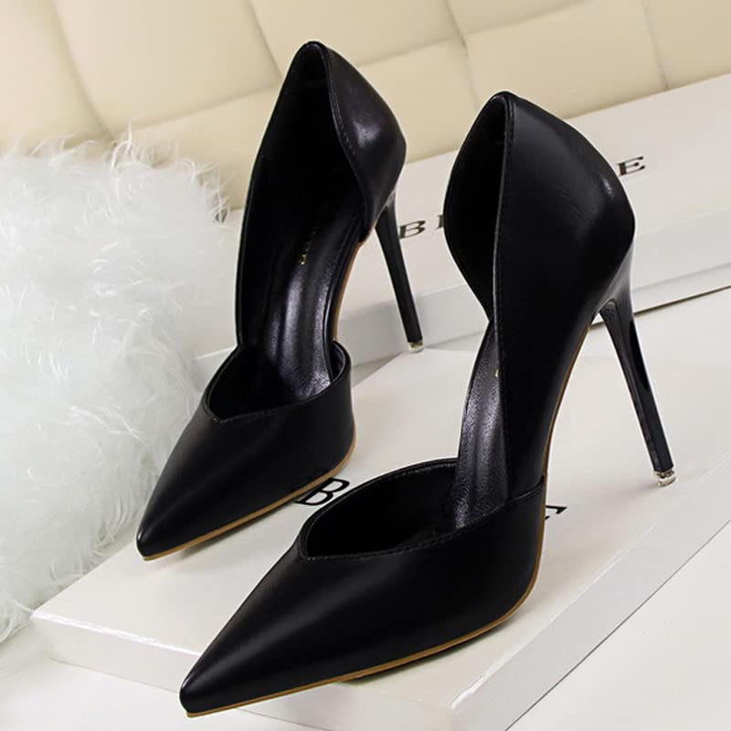 Women's Sexy Pointed Toe Thin Heeled Pumps Fax Suede Slip On Wedding Party Heeled Sandals2