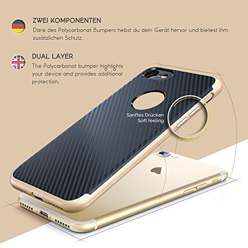 Urcover Custodia Protettiva Carbon Look per Apple