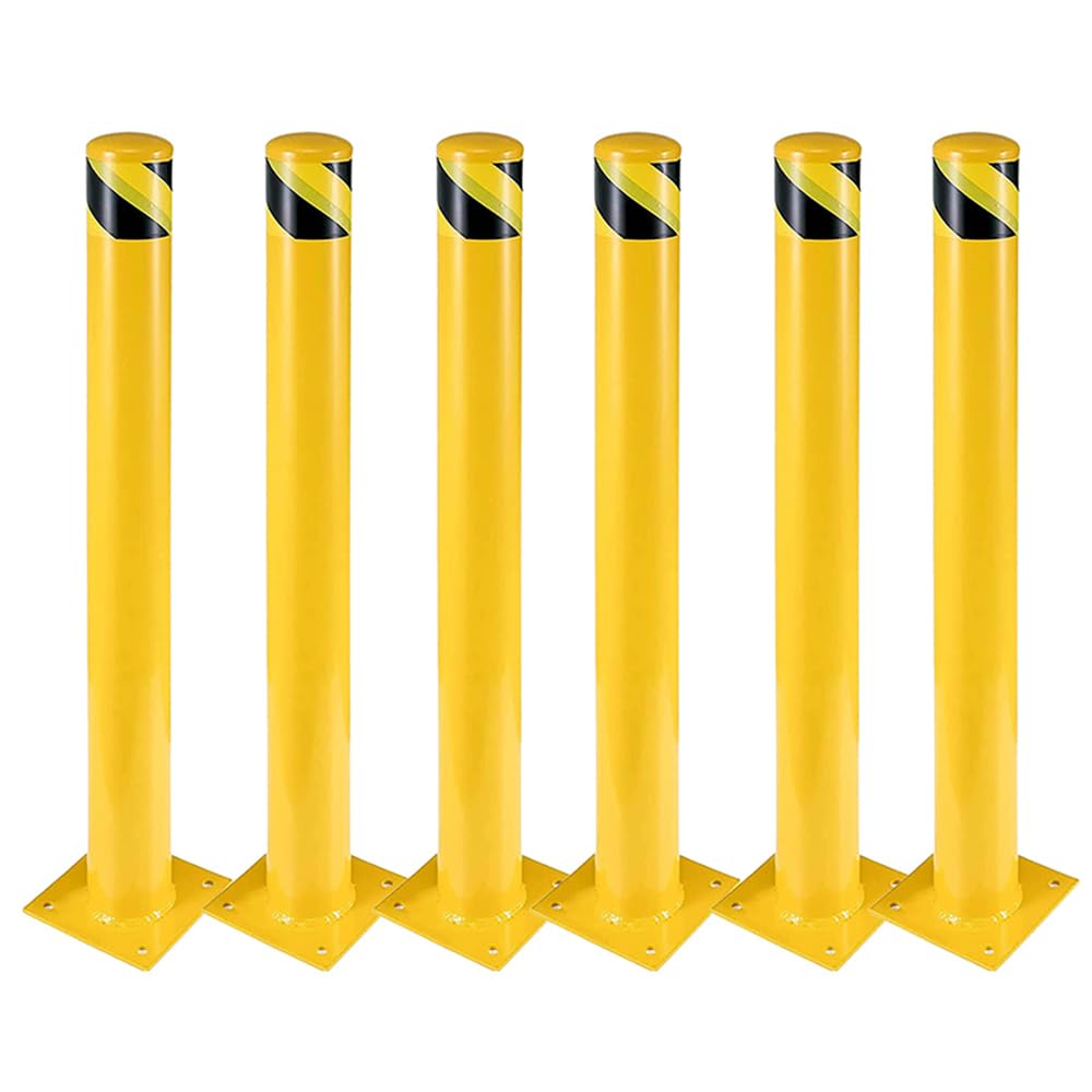 Dissuasore per parcheggio, 91 cm, 6 pezzi, per pianificazione stradale, diametro 8,9 cm, ideale per il controllo del veicolo e la sicurezza