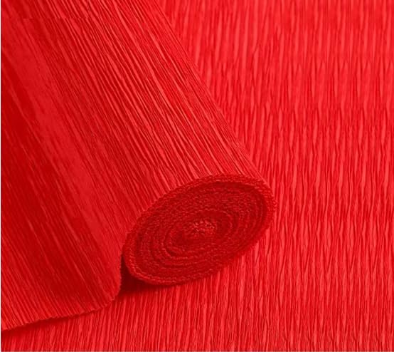 Crepe Paper Roll 8.2ft Long 17 Inch Wide for Wedding Ceremony Various Large Festivals Decoration (Red)
