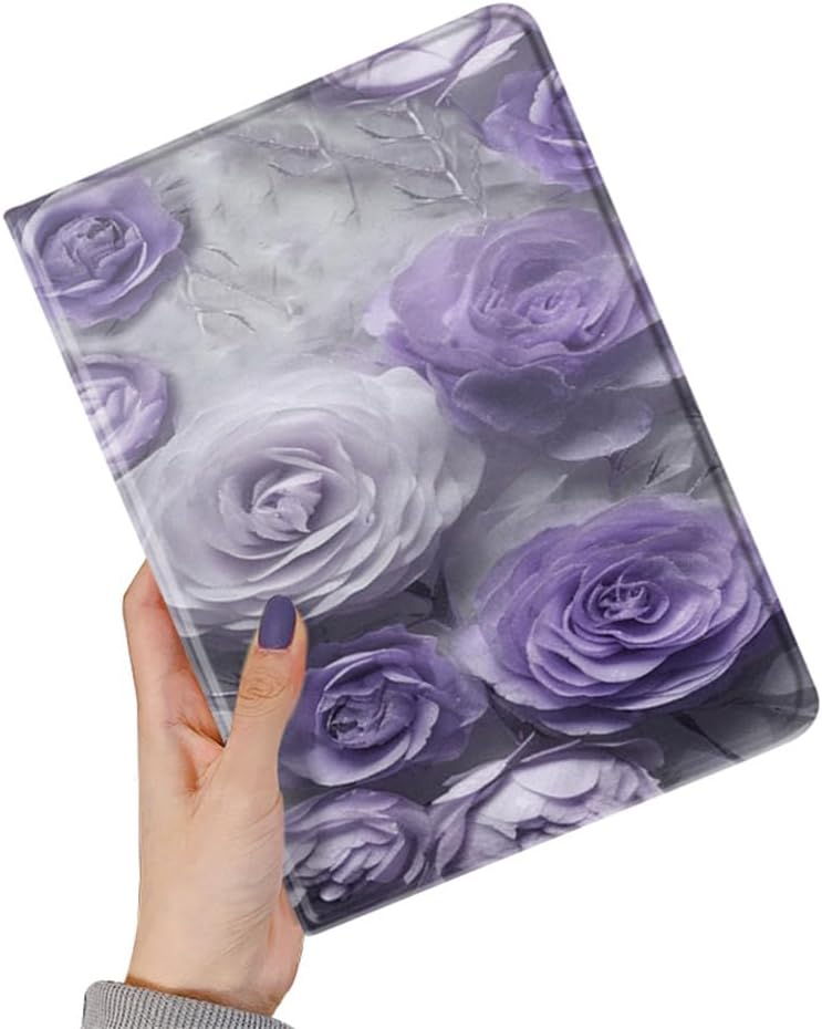 Flower Pattern Case for iPad Air 13 inch (M4/M3/M2)/ iPad Pro 12.9 Inch 6th/5th/4th/3rd Generation Case Floral Illustration Support Pencil Charging,Color 15