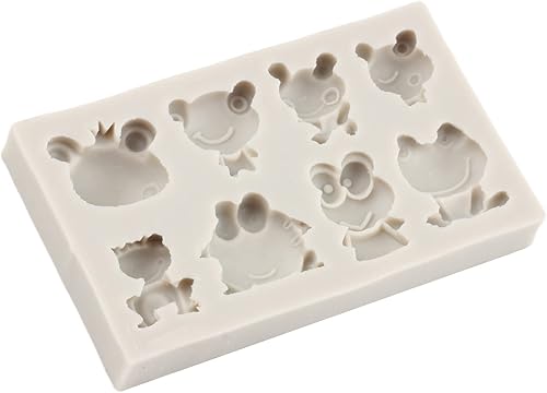 Miniatura 5 de Sijiangmold Molde de silicona de rana, molde de fondant de hoja de loto para decoración de pasteles, chocolate, dulces, cupcakes, decoración de