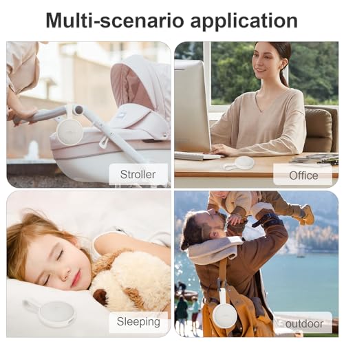 Image of White Noise Sound Machine, Portable Sound Machine for Sleeping Adults & Baby, with Bluetooth 5.1 /24 Soothing Sounds /Battery Powered /3 Timer Memory Function for Office /Bedroom /Travel (White
