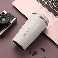 Copo Térmico 510ml Inox com Tampa Vedada | Isolamento a Vácuo | Anti-Vazamento | Mantém Bebidas Quentes e Frias | Ideal para Café, Chá e Cerveja (Branco)