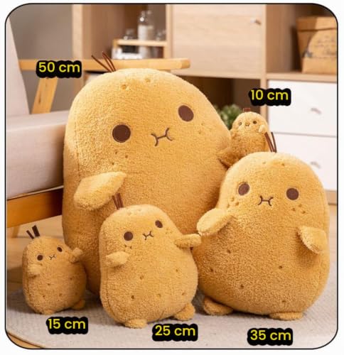 Ueiwffzo Emotional Potato Flauschige Kartoffelkissen Kartoffel Weiches Stofftierkissen Kawaii Plüschtiere Kissen Für Kinder Mädchen Und Jungen Geschenke (15cm)
