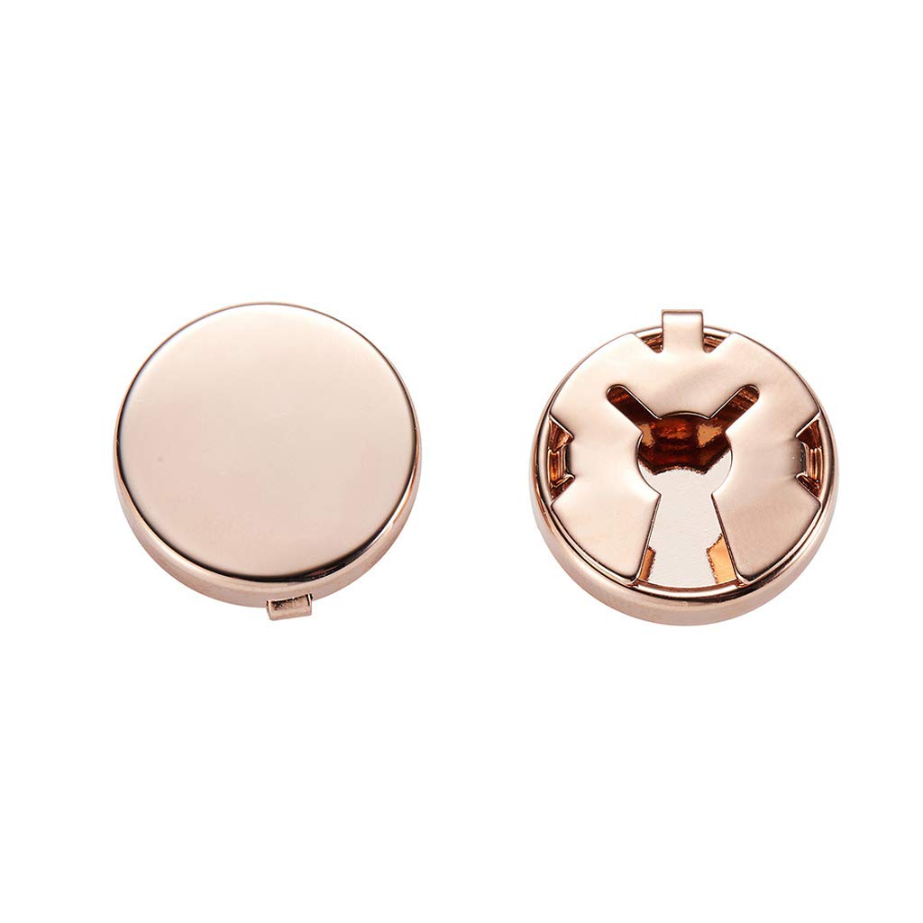 oringnat Brass Round Cuff Button Cover 1 Pair Imitation Cuff Links Cufflinks for Men's Wedding Formal Shirt