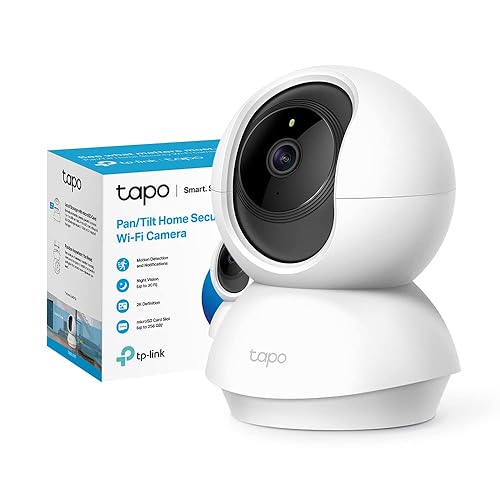 Immagine del prodotto TP-Link Telecamera Wi-Fi Interno 2K(3MP), Videocamera sorveglianza, Visione Notturna, Notifiche in Tempo Reale, Storage su Cloud, MicroSD fino a 256GB, Funziona con Alexa e Google Assistant Tapo C210