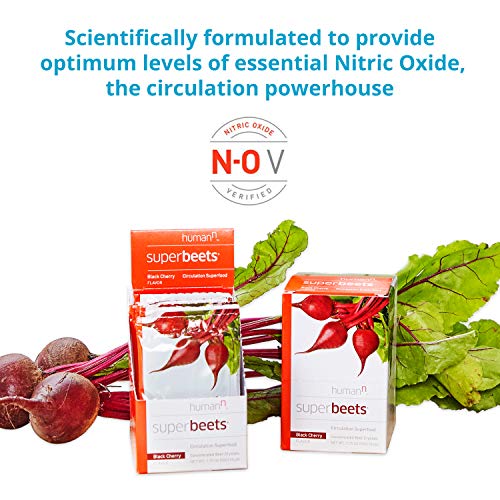 HumanN SuperBeets Circulation Superfood Concentrated Beet Powder Nitric Oxide Boosting Supplement (Black Cherry Flavor, 0.175-Ounce, 10 Packets) - Thumbnail 5