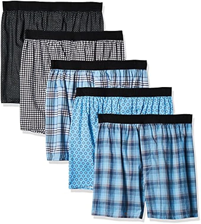 Hanes Ultimate mens Yarn Dye Exposed Waistband Boxer - Multiple Packs and Colors
