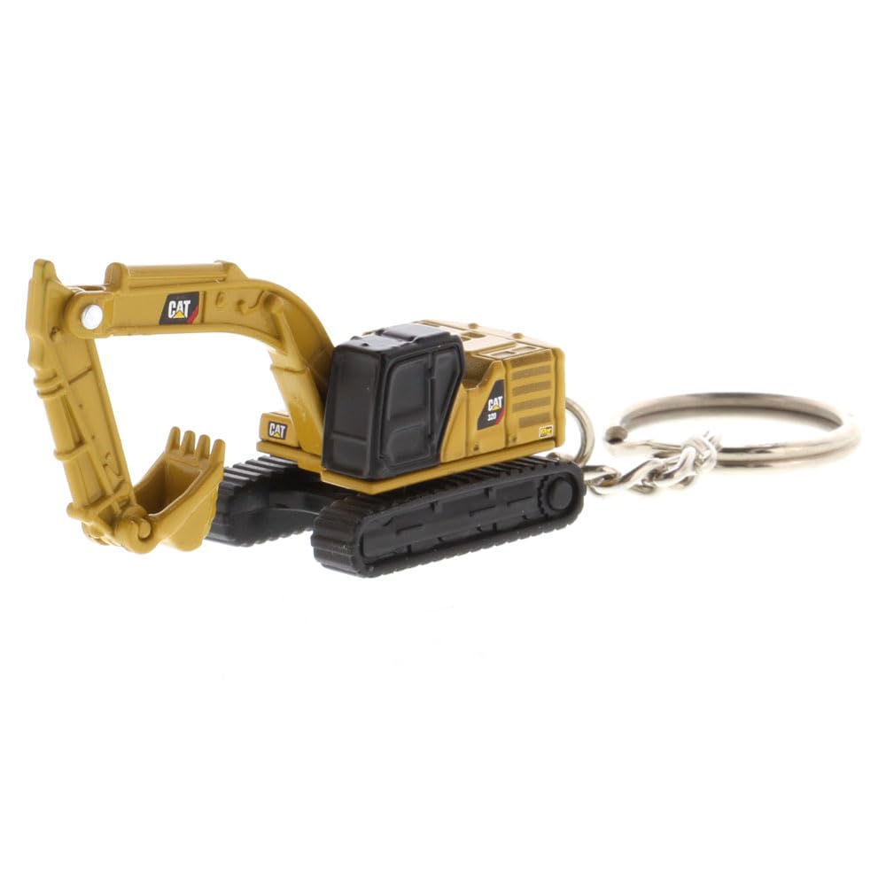 Diecast Masters 85981 Caterpillar Tracked Excavator 320 Key Ring Detailed Metal CAT Construction Vehicle Approx. 3.5 x 2 x 2 cm