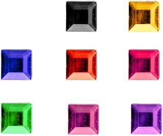 The Crafts Outlet 1,440pc Rhinestones Square 3mm - 10ss Jewel Tone Assortment