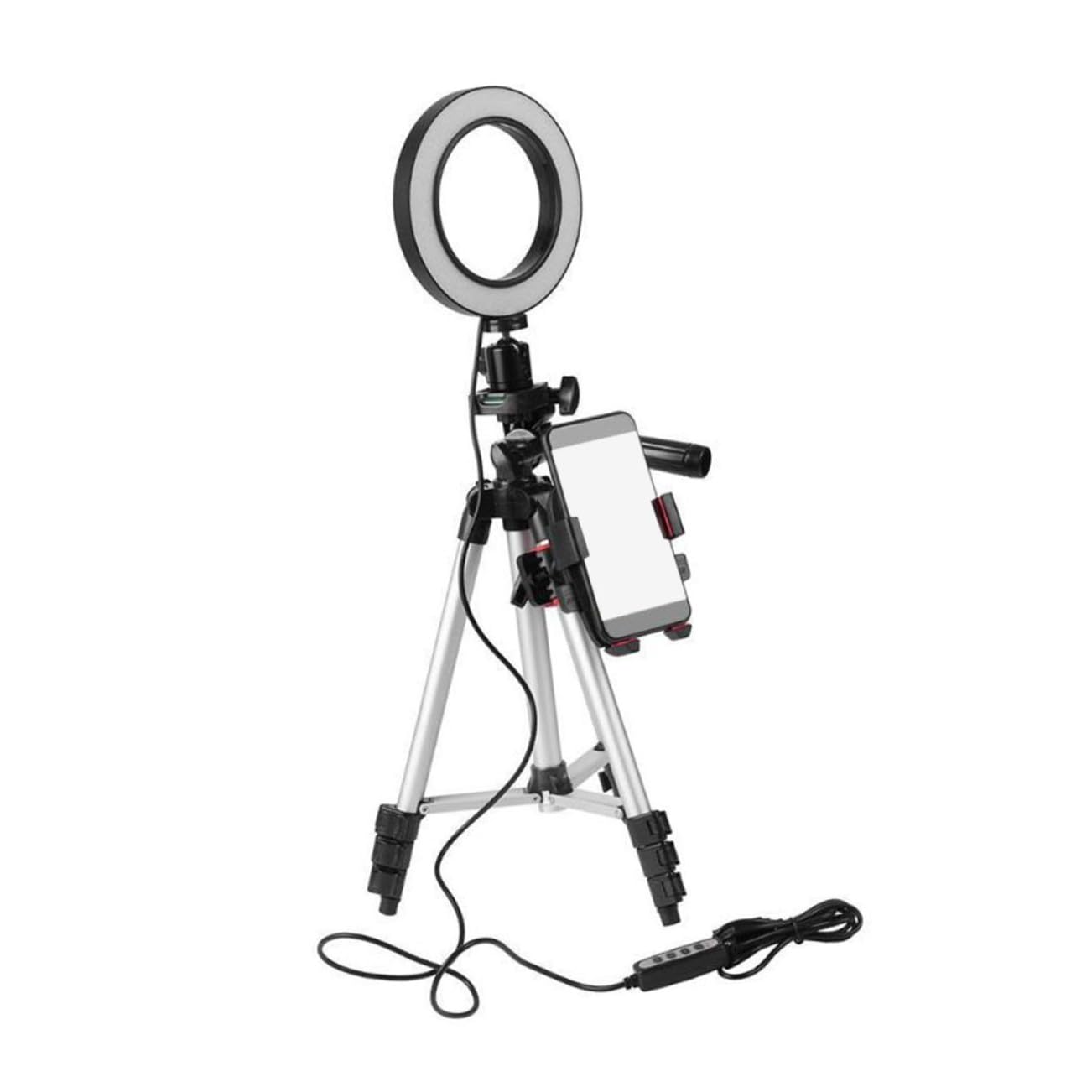 OUNONA Luce Ad Anello Led Per Selfie Supporto Per Telefono Treppiede Illuminazione Dimmerabile Per Video Streaming Trucco e Fotografia Notturna
