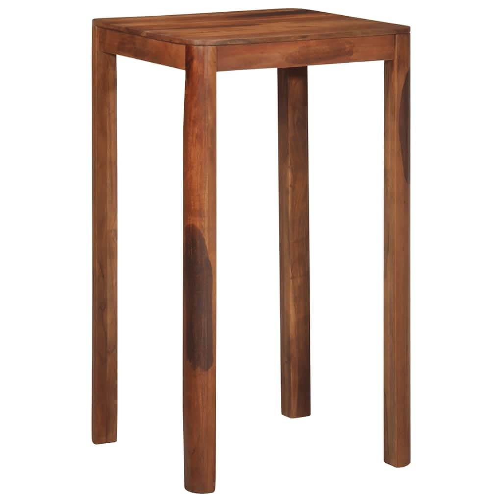 Table à manger haute en bois massif d'acacia 60x60 cm