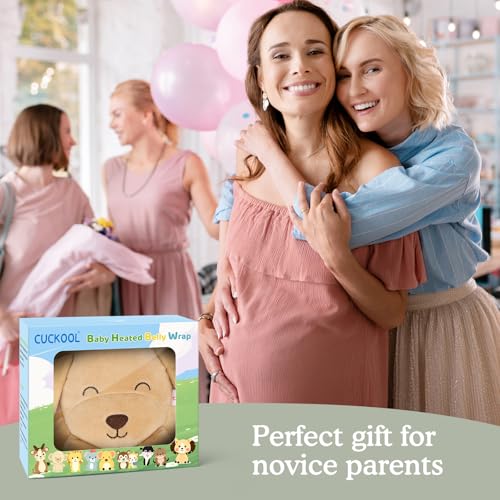 Image of Baby Colic and Gas Relief, Heated Tummy Wrap for Newborns Belly Relief by Soothing Warmth, Baby Heating Pad Swaddling Belt Relief & Soothe Gas, Colic and Upset Stomach for Newborns to Toddler (Puppy)