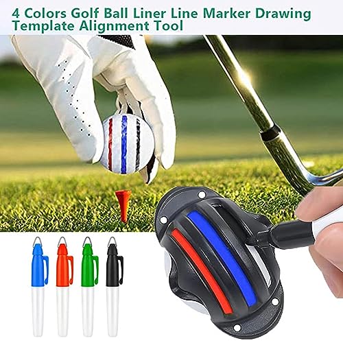 BNFGD 8Pcs Golf Ball Markers,Golf Accessories with 4 Pack Golf Ball Liner Template and 4 Pieces Golf Ball Marker,Which Suitable for Men Women Outdoor Golf Training. - Image 4