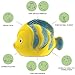 CaaOcho Pure Natural Rubber Bath Toy - La The Butterfly Fish Baby Toy - Hole Free Bath Toys, BPA Free Bath Toys for Infants, Without Holes Sealed Natural Rubber Baby Toy