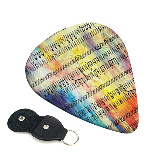 Lot de 6 médiators vintage imprimés note de musique avec boîte de rangement pour guitare acoustique et électrique - Les Beatles, Paul McCartney, John Lennon, RIngo Starr, George Harrison Lot de 6 médiators vintage imprimés note de musique avec boîte de rangement pour guitare acoustique et électrique