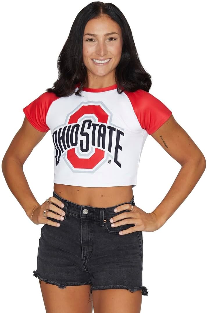 Lojobands Women's Tailgate Outfit College Game Day Team Tee T-Shirt Crop Top - Image 5