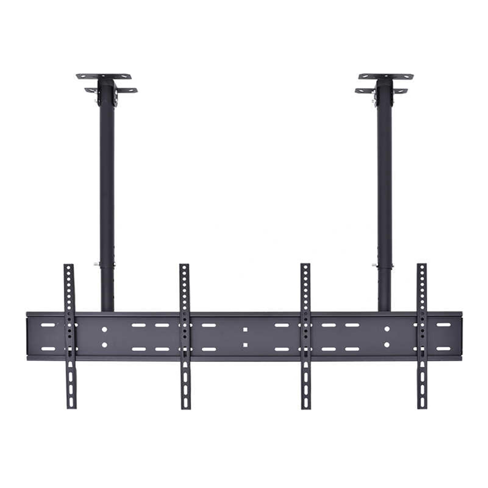 Supporto for TV da Soffitto con Doppi Pali E Doppi Schermi, Supporto TV Regolabile A Movimento Completo for 2 Schermi Fino A 55", capacità 70 Kg/150 Libbre(14"-40")