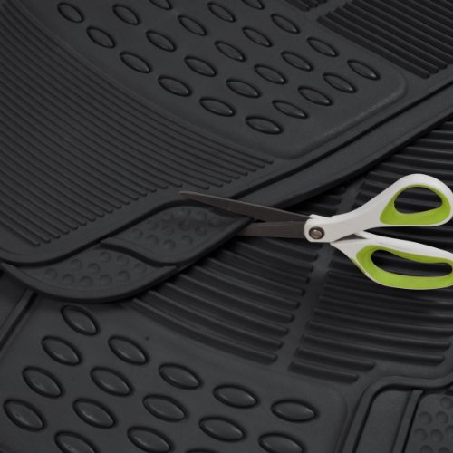 Bdk Car Suv And Van Floor Rubber Mats - 3 Rows 4 Pieces, Heavy Duty All Weather Protection (Black),Small - Mt-783-781-Bk_Amzcd #TOP4