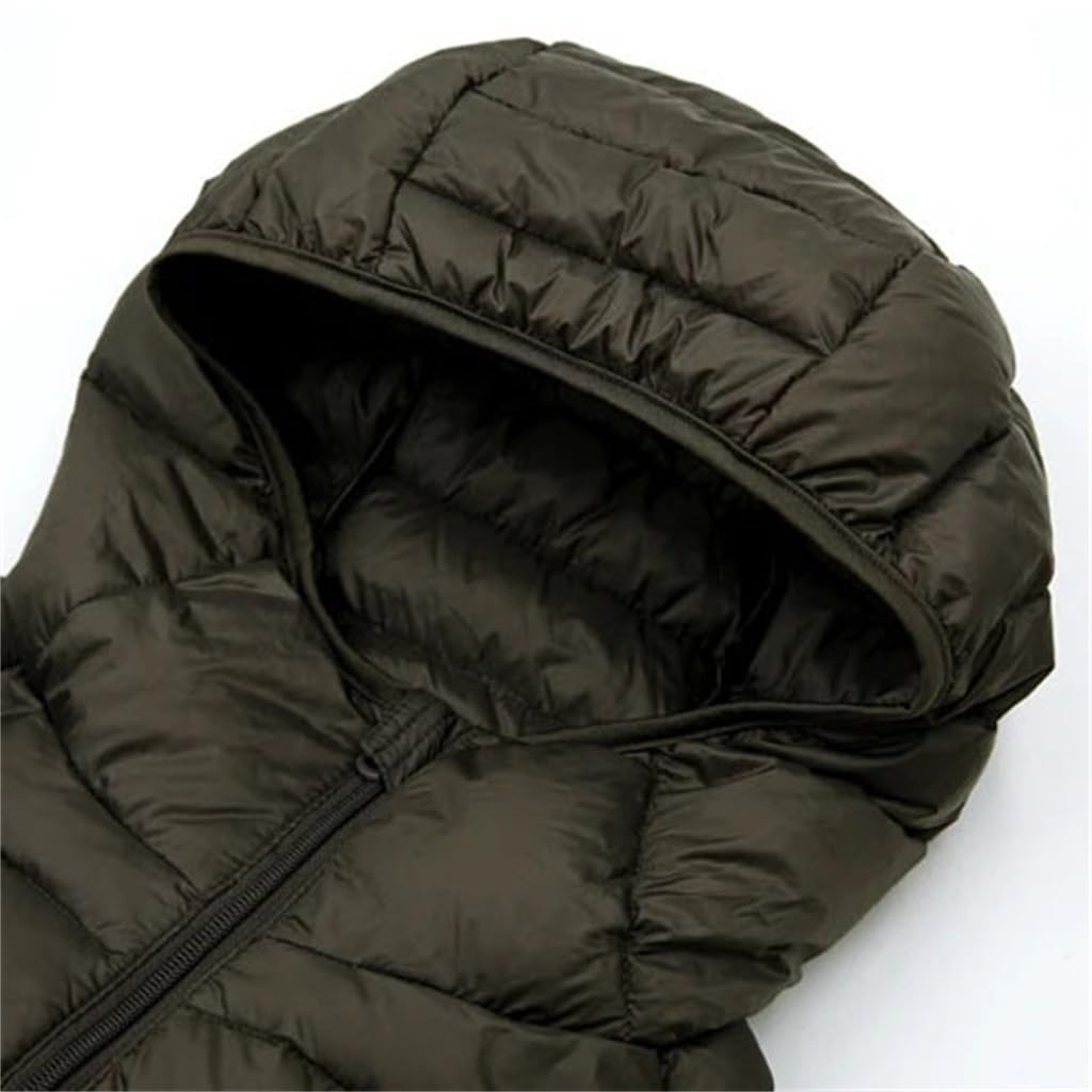 Chaqueta De Plumón For HombreChaqueta De Plumón UltraligeraAbrigo Cálido Y Ligero For HombreAbrigo con Capucha(Medium)