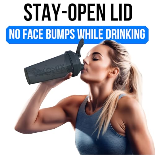 Image of VELOMIX -2 Pack- 28 oz Protein Shaker Bottles for Protein Mixes - 2x Wire Whisk | Leak Proof Shaker Cups for Protein Shakes and Pre Workout | Protein Shaker Bottle Pack (D4) Polar Contrast