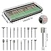 Stone Carving Set Diamond Burr Bits Compatible with Dremel, 50PCS Polishing Kits Rotary Tools Accessories with 1/8’ Shank For Carving, Engraving, Grinding, Stone, Rocks, Jewelry, Glass, Ceramics