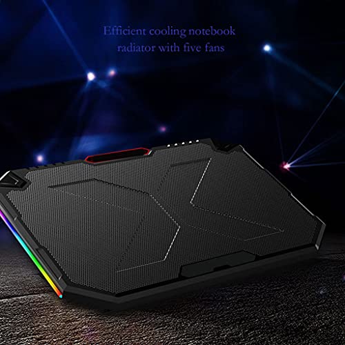 Base para portátil con 5 luces RGB y puertos USB miniatura 5
