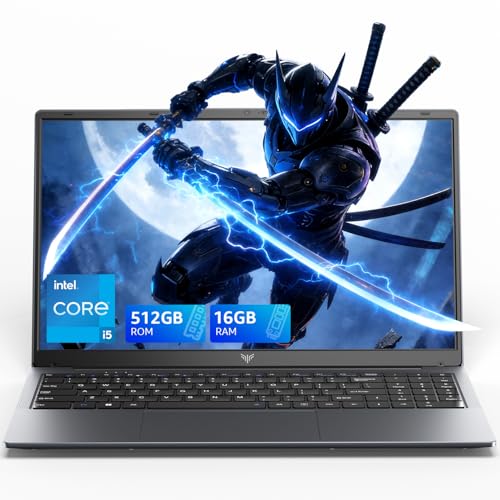 MALLRACE Laptop with Intel Core i5 Processor (Up to 4.5GHZ,12C/16T,Equivalent to i7-13620H),16GB DDR4 RAM 512GB SSD,WiFi 6,15.6 inch IPS Display,Windows 11 Laptop Computer for Editing, Presentations