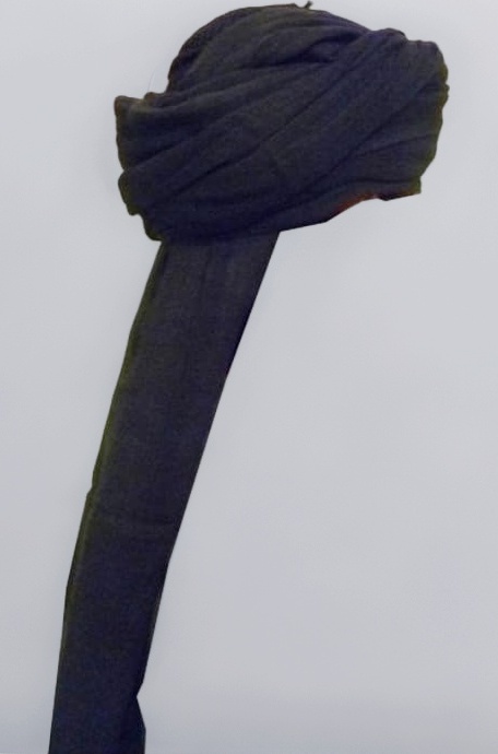 BLACK TURBAN AMAMA CLOTH
