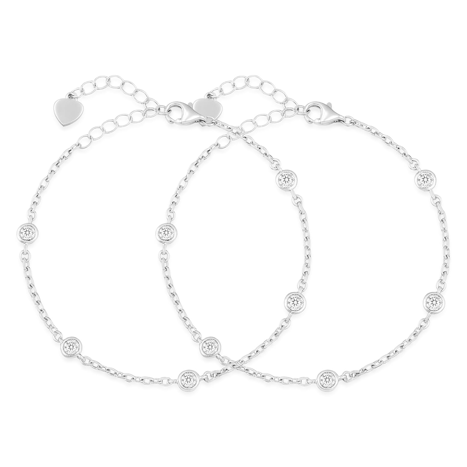 zavya 925 Silver Dots of Light Rhodium Plated Anklet, Single | Gift for her, Gifts for Women & Girls | With Certificate of Authenticity and 925 Stamp-picture-32