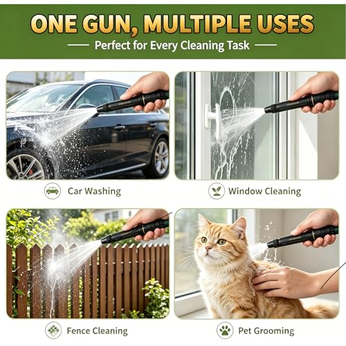 2 Pack Heavy Duty Adjustable Twist Hose Nozzle, Jet Sweeper Nozzle by KENDINIX - Image 2