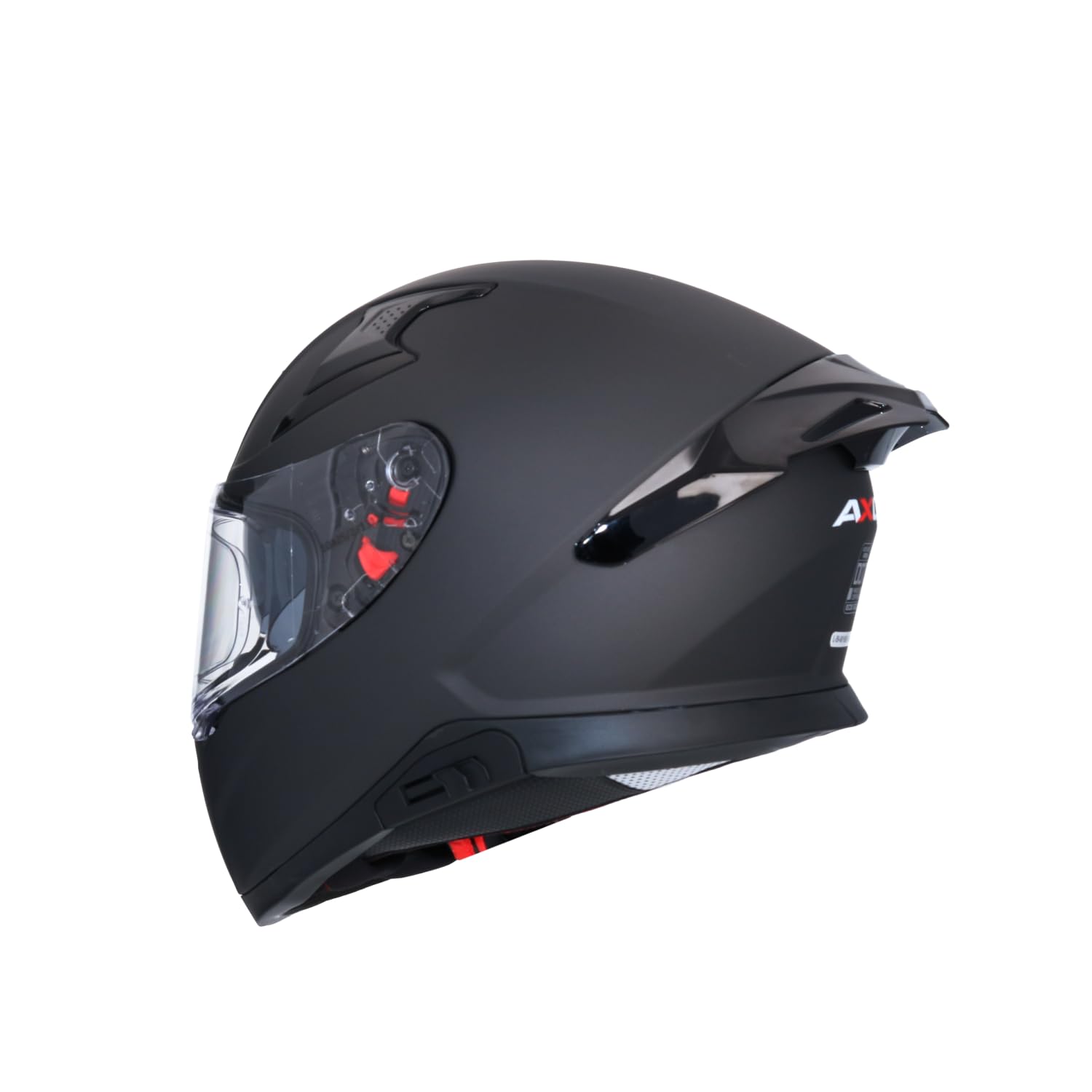 Casco AXOR Apex Solid Casco Integral de Moto Negro Mate con Pantalla Extra y Lente Solar, Diseño Deportivo, Talla XXL