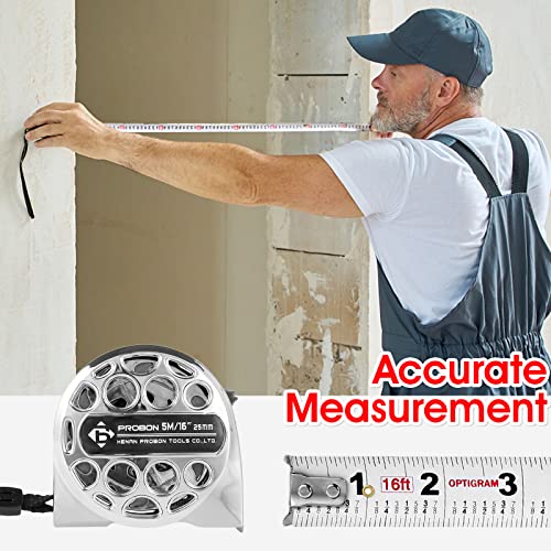 Cinta métrica retráctil de acero inoxidable 16FT miniatura 6
