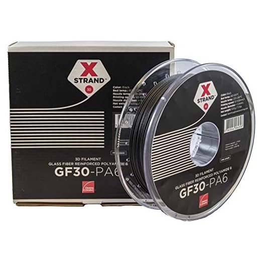 Owens Corning FIXDPA17-BK0 Xstrand PA6 GF30 Filament PA (Polyamid) UV-beständig 1.75mm 500g black