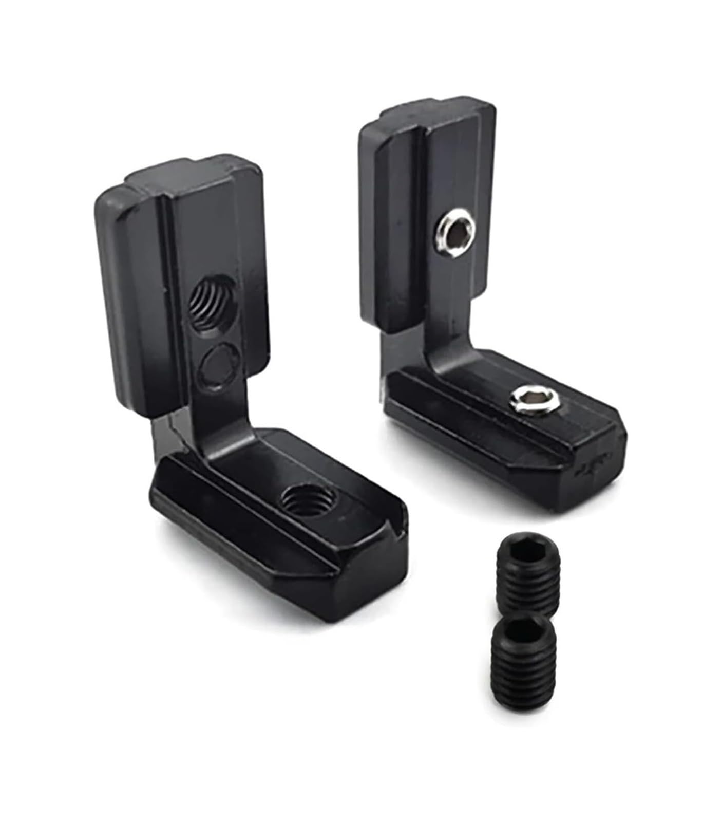 Angle Brackets, L Brackets Inside Corner Connector Alu 10pcs(30-m6 Black)