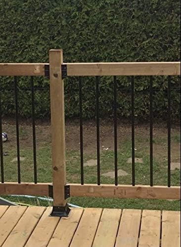 Miniatura 7 de FENCE & DECK RITE Conectores balaustres para balaustres de " OD Metal Polipropileno Negro. (50)