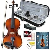 Bunnel Pupil Violin Outfit 1/8 Size By Kennedy Violins - Carrying Case and Accessories Included - Solid Maple Wood and Ebony Fittings