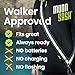 MOONSASH Fitted Reflective Gear for Walking at Night - Midnight Black XL | Running, Biking, Dog | Reversible & Comfortable Reflective Sash for Men & Women | US Patented | Stylish Vest Replacement!