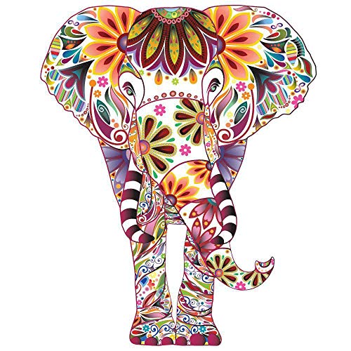 Vinilo decorativo elefante mosaico colorido 37.85x46.48 cm